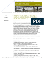 Sociologia Do Meio Ambiente e Ecologia Social_ Base Conceitual e Aspectos Aplicados