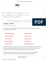 How to Write an Order Letter