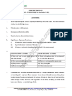 11 Biology Cell The Unit of Life Test 01 Answer O8bb