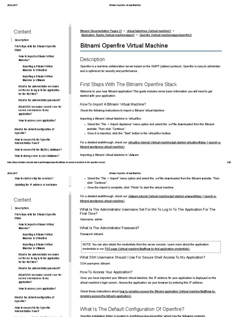 Bitnami Openfire Virtual Machine | PDF | Secure Shell | Public Key ...