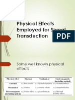 Physical Effects Employed For Signal Transduction