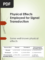 Physical Effects Employed For Signal Transduction