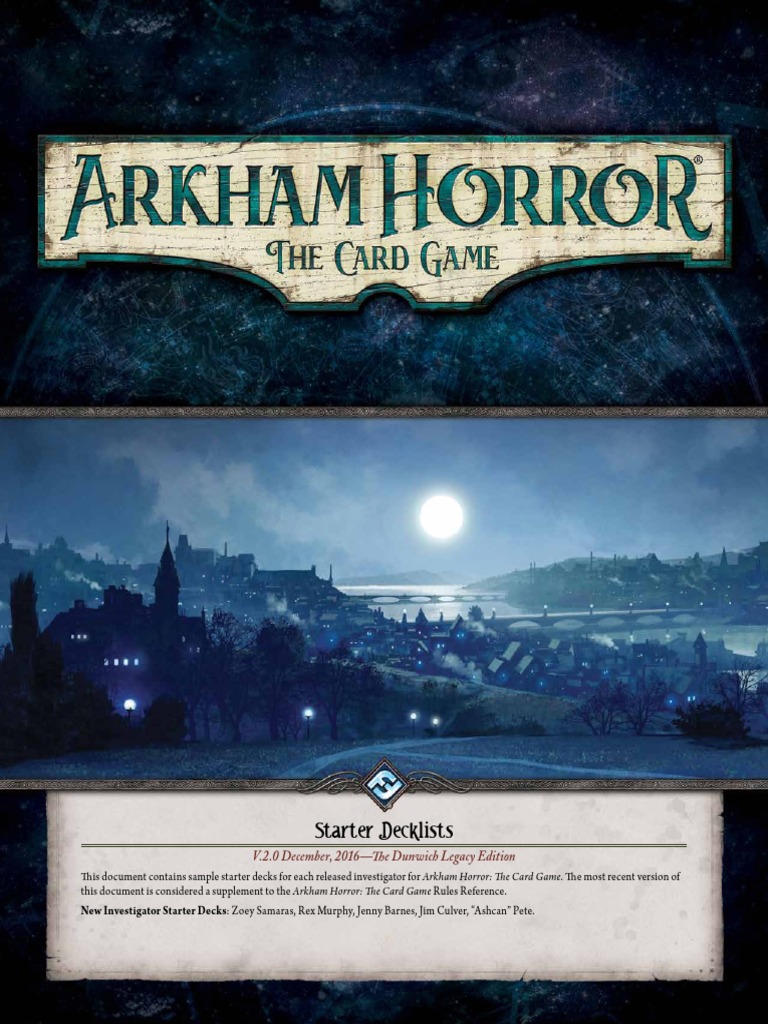 Arkham Horror Starter Decks Guide | PDF | Leisure
