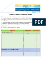 EVIDENCIA 4 Registro y Codificacion de Datos