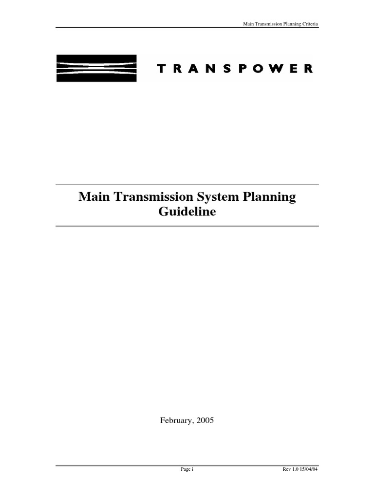 13transpower Planning Criteria | PDF | Electrical Substation | Electric ...