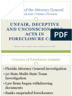 Florida Attorney General Fraudclosure Report Unfair Deceptive and Unconscionable Acts in Foreclosure Cases