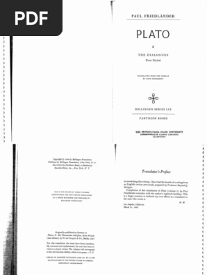Paul Friedlander Plato Volume Ii 1 85 Pdf