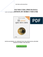 El Amor Que Nos Cura Psicologia Spanish Edition by Boris Cyrulnik PDF