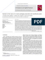 Pyrolysis of The Rejects of A Waste Packaging Separation and Classification Plant 2009 Journal of Analytical and Applied Pyrolysis