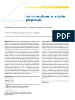 2007 Calidad Del Plasma Rico en Plaquetas - Estudio de La Activacion Plaquetaria