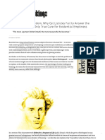 Kierkegaard On Boredom, Why Cat Listicles Fail To Answer The Soul's Cry, and The Only True Cure For Existential Emptiness - Brain Pickings