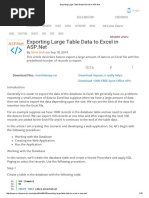 Exporting Large Table Data To Excel in ASP