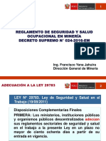 Reglamento de Seguridad y Salud Ocupacional en Minería actualizado