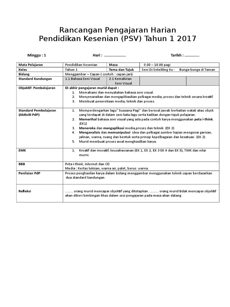 Rph Pend Kesenian Tahun 1 2017