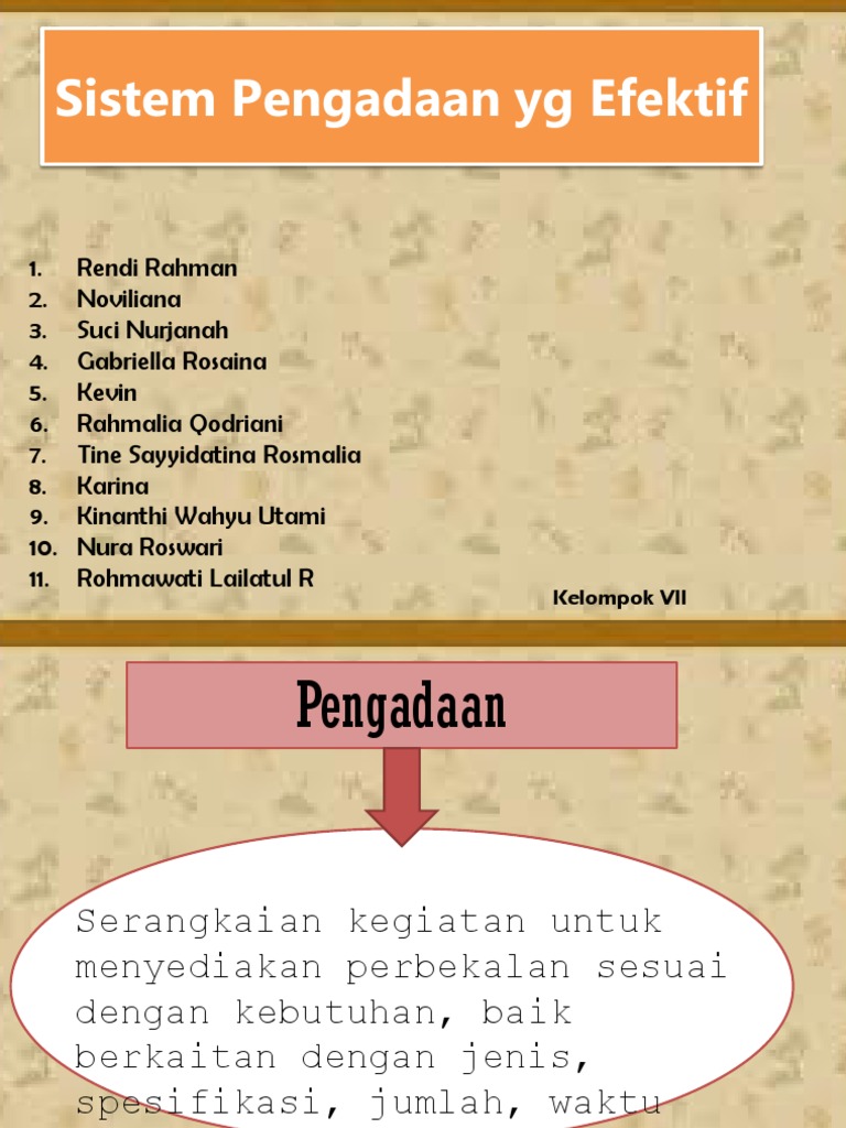 Sistem Pengadaan Yg Efektif Ppt