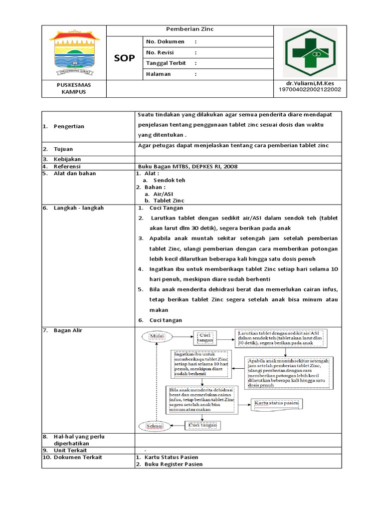 Tablet Zinc Untuk Diare