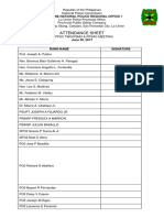 Attendance Sheet