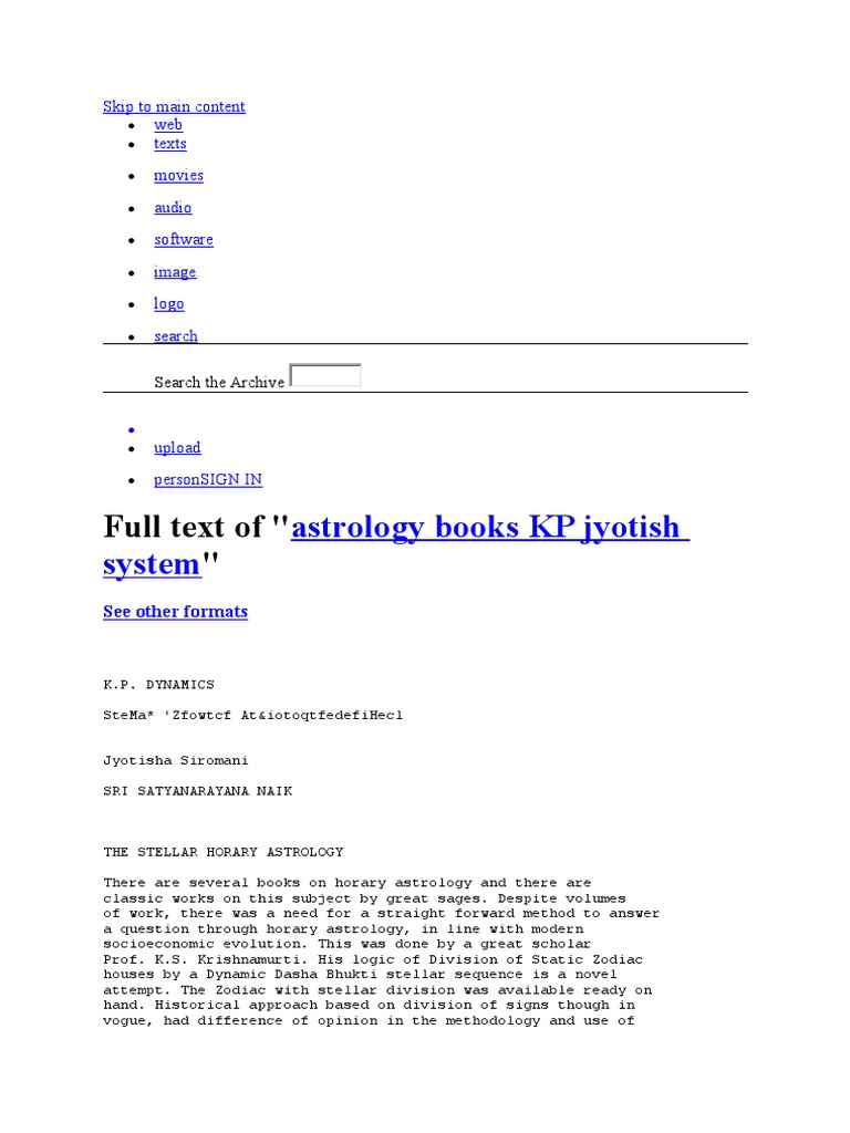 KP | PDF | Astrological Sign | Astrology