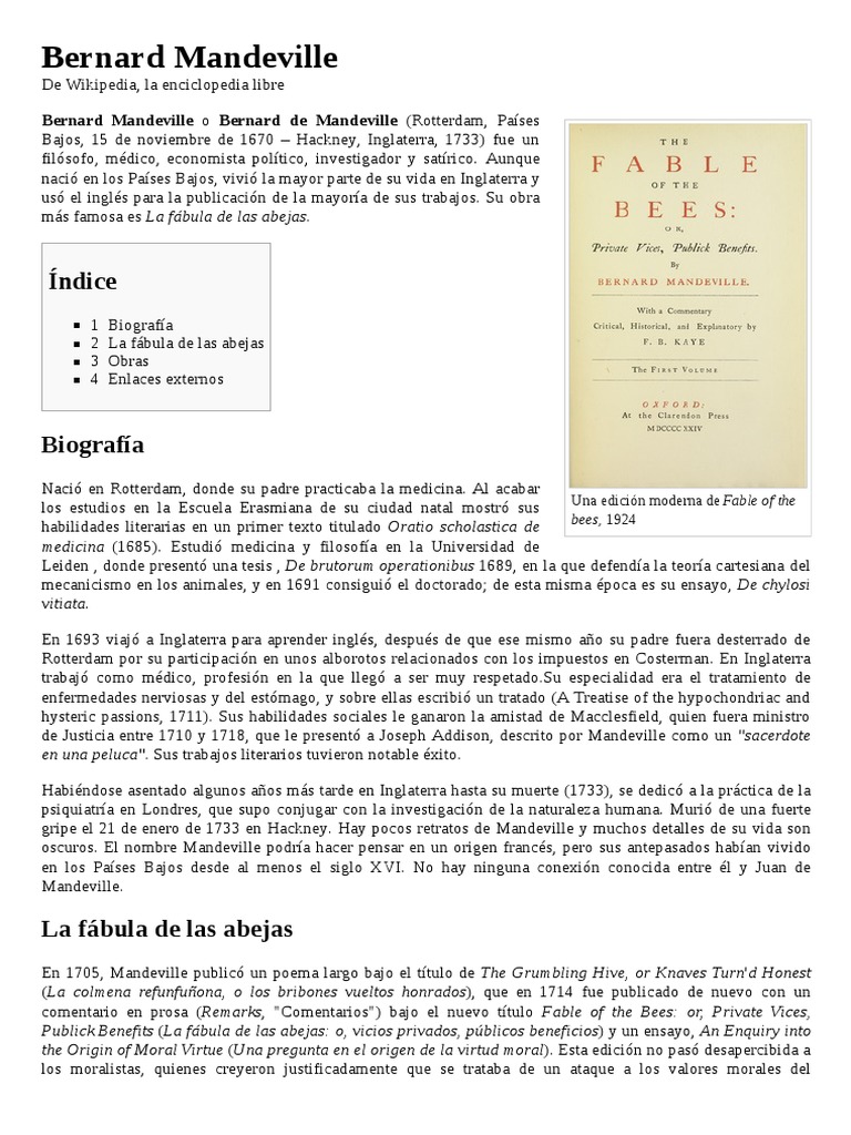 Bernard Mandeville | PDF | Science | Ciencia filosófica