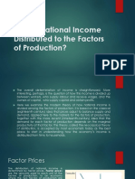 How Is National Income Distributed To The Factors