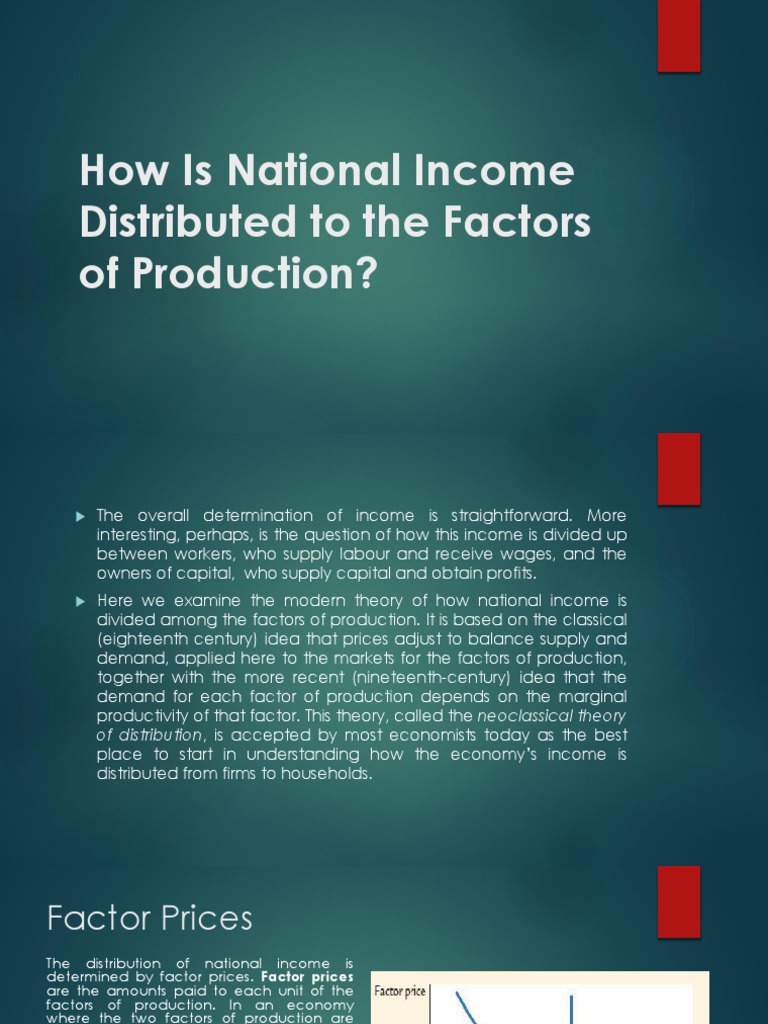 National Income Distribution Explained | PDF | Supply And Demand ...