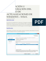 Instalacion y Configuracion Del Servicio Wsus