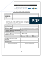 Declaracao Padrao Escolar - Inscricao MedioTEC