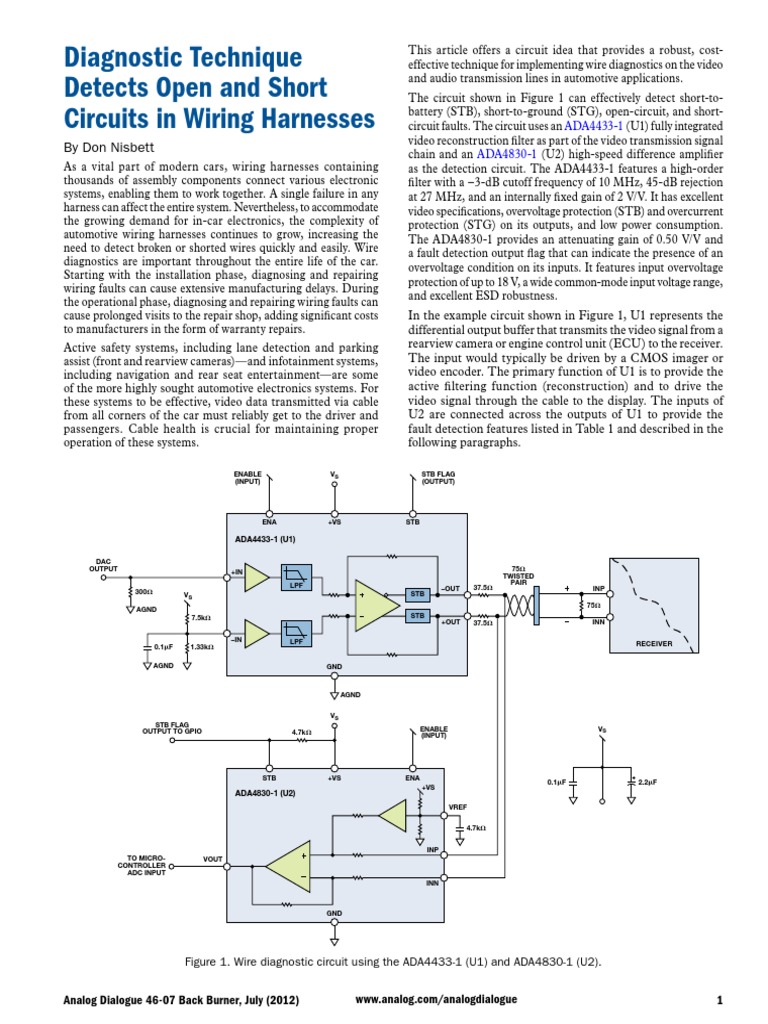 Diagnostic Technique Detects Open and Short Circuits Electronic