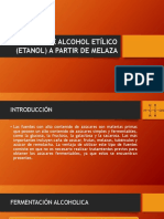 Alcohol Etilico A Partir de Melaza