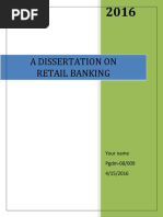 MBA Finance Project On Retail Banking With Special Reference To YES BANK