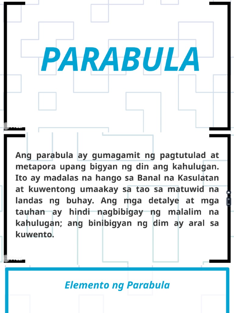 Katangian NG Parabula | PDF