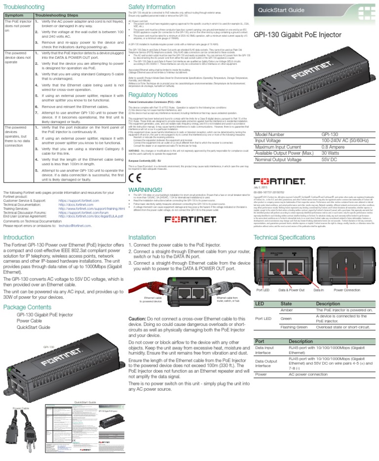 GPI 130 QuickStart Online | PDF | Electrical Connector | Ac Power Plugs ...