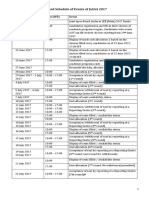 Revised Schedule of Events of Josaa 2017: Date Time (Ist) Event