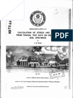 Soil Calculation Parameter Shear Shear Strength Cu