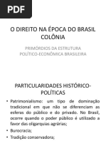 o Direito Na Época Do Brasil Colônia