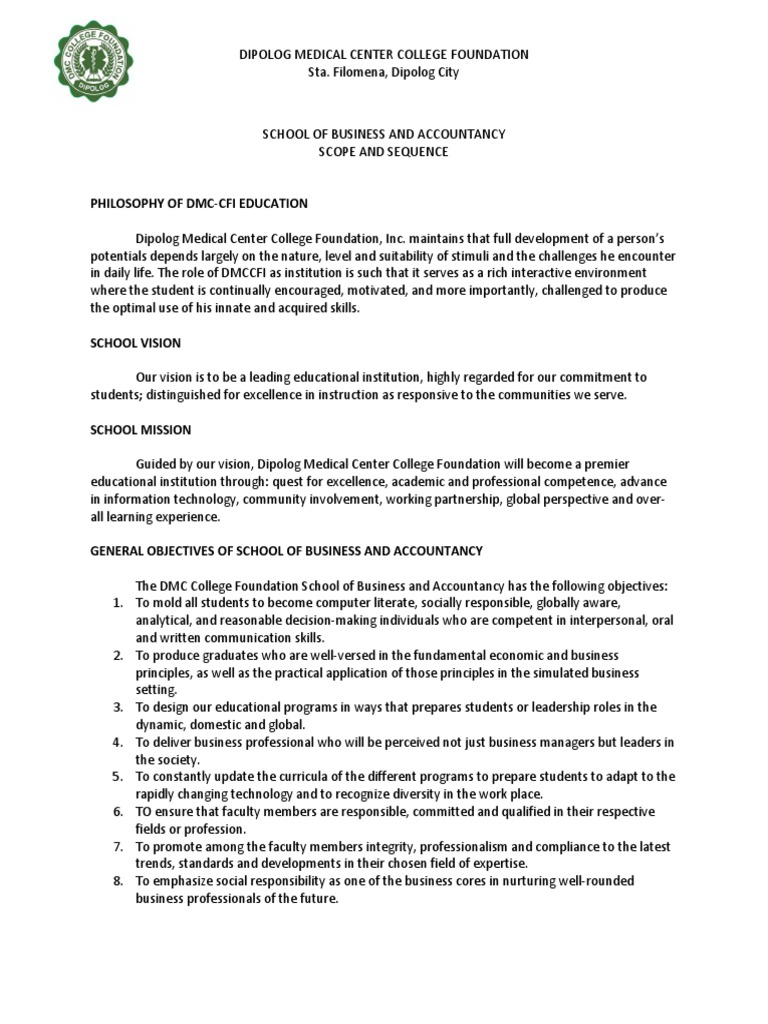 Scope And Sequence Govt Actg Accounting Leadership Mentoring
