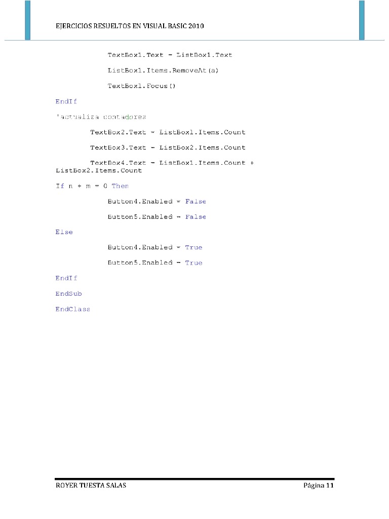 Descargar Ejercicios De Visual Basic 2010 Resueltos