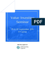Value Investor Event 2016