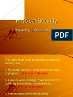 Physical Security: Greg Autry, CPP, CIPM, CSSM