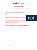 (Case Report Template) : (Delete All Text in Red Color Before Submitting Your Manuscript.)