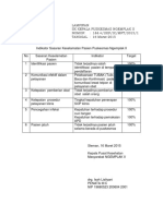 Contoh Indicator Sasaran Keselamatan Pasien