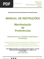 Manual de Manifestação de Preferências – Contratação e DCE