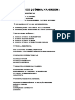 Assuntos de Química Na Ordem