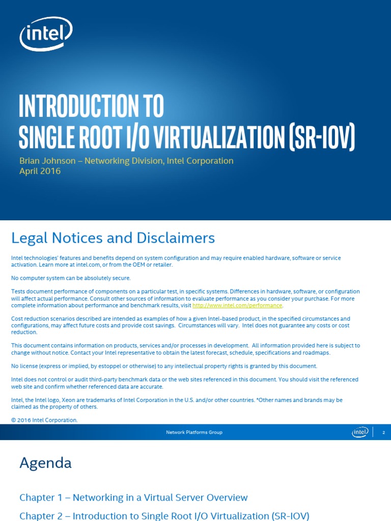 Introduction To Single Root IO Virtualization SRIOV | Download Free PDF ...