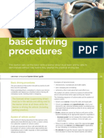 Basic Driving Procedures