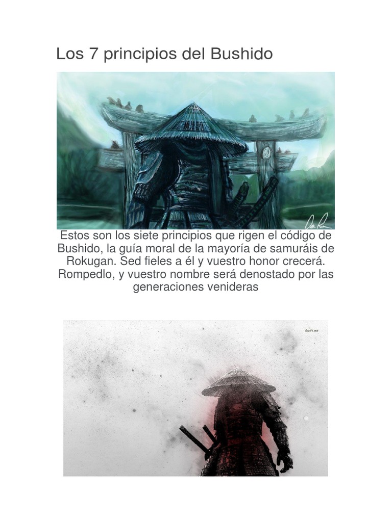 Los 7 Principios del Bushido | PDF | Bushido | Conflicto armado