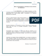 Declaracion Sobre La Situacion en La Republica Bolivariana de Venezuela