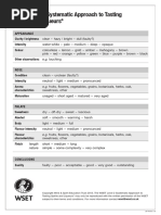 WSET Level 3 Systematic Approach To Tasting Wine | PDF | Wine | Fruit