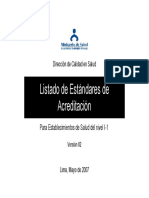 Listado Estandares Acreditacion ES I-1 PDF