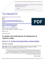 La Deuda Como Instrumento de Dominación en América Latina - Estudios de Economía Política y Sistema Mundial - Edición #18 - Revista Del CCC - Centro Cultural de La Cooperación Floreal Gorini